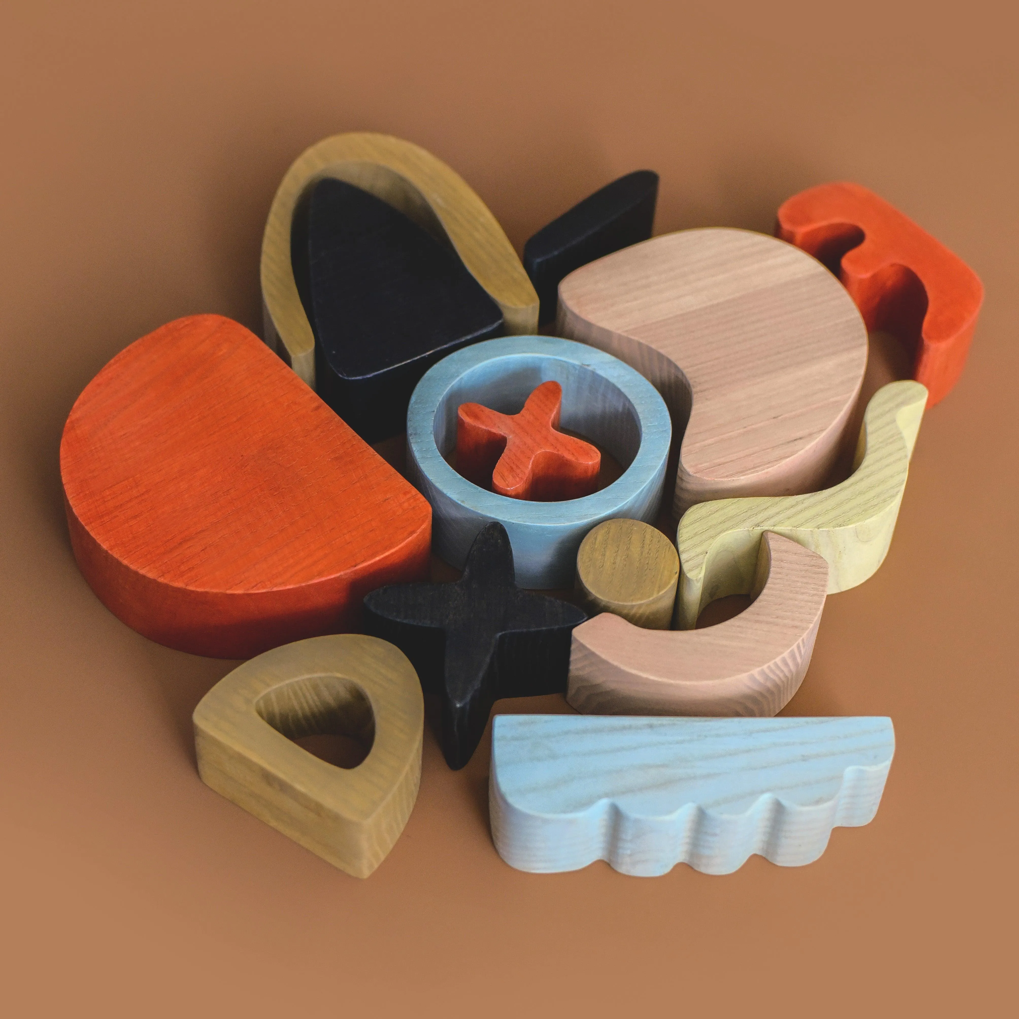 Abstract art building blocks