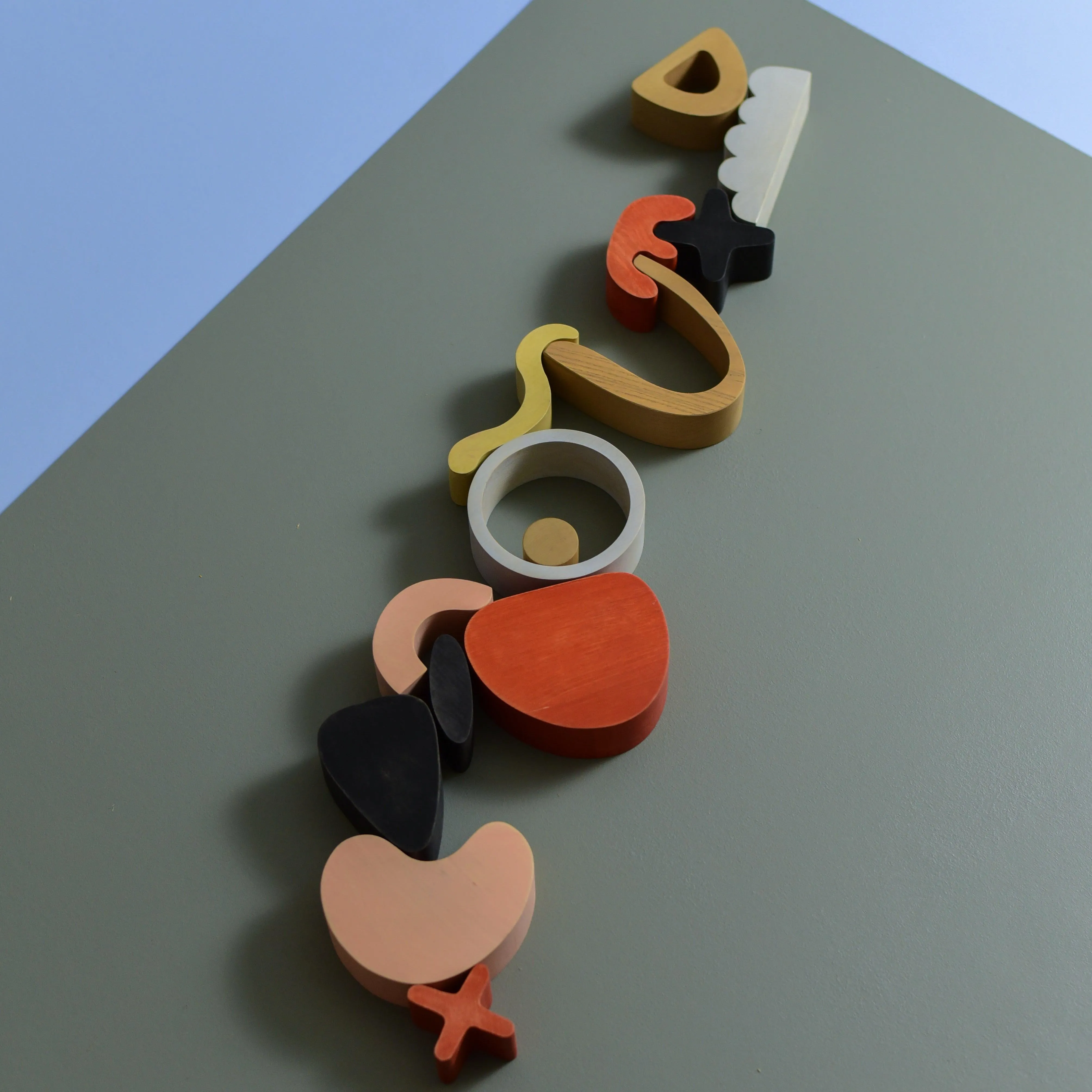 Abstract art building blocks