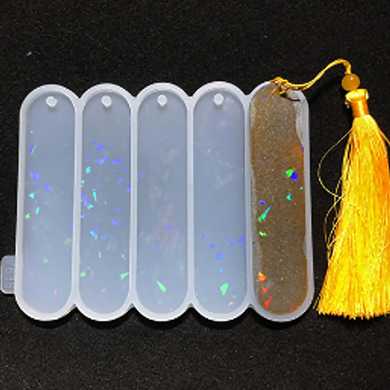 Holographic Light Shadow Bookmark Mold, Rectangle Silicone Mold, Keychain Mold, Tag Mold, Plate Mould, Art Craft Making for Craf